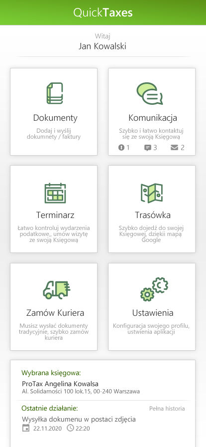 QuickTaxes - home page